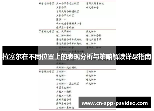 拉塞尔在不同位置上的表现分析与策略解读详尽指南