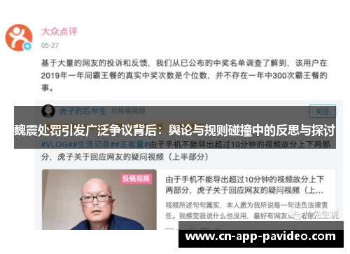 魏震处罚引发广泛争议背后:舆论与规则碰撞中的反思与探讨